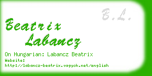 beatrix labancz business card